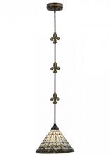 Meyda Blue 151521 - 12"W Fleur-de-Lite Pendant