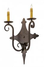 Meyda Blue 177298 - 12"W Angelique 2 LT Wall Sconce