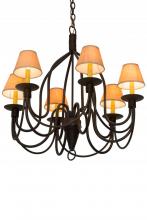 Meyda Blue 185646 - 30"W Bell 6 LT Chandelier