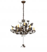 Meyda Blue 221200 - 34" Wide Oak Leaf & Acorn Chandelier Hardware