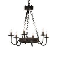 Meyda Blue 244691 - 24" Wide Edinburgh 6 Light Chandelier