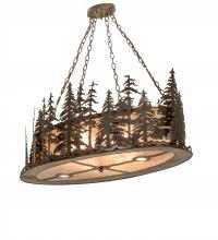 Meyda Blue 246791 - 48" Long Tall Pines Oblong Inverted Pendant