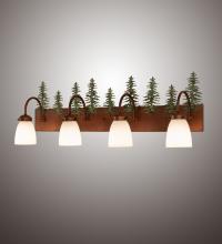 Meyda Blue 247393 - 34" Wide Tall Pines 4 Light Vanity Light