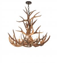 Meyda Blue 247856 - 34" Wide Antlers Elk & Mule Deer 8 Light Chandelier