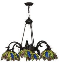 Meyda Blue 27397 - 32"W Tiffany Honey Locust 6 LT Chandelier