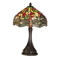 Meyda Blue 28460 - 18"H Tiffany Hanginghead Dragonfly Accent Lamp