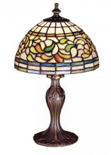 Meyda Blue 30314 - 13.5"H Tiffany Turning Leaf Mini Lamp