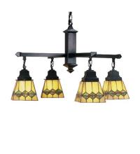 Meyda Blue 48033 - 26"W Martini Mission 4 LT Chandelier