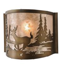 Meyda Blue 79898 - 11"W Deer at Lake Wall Sconce