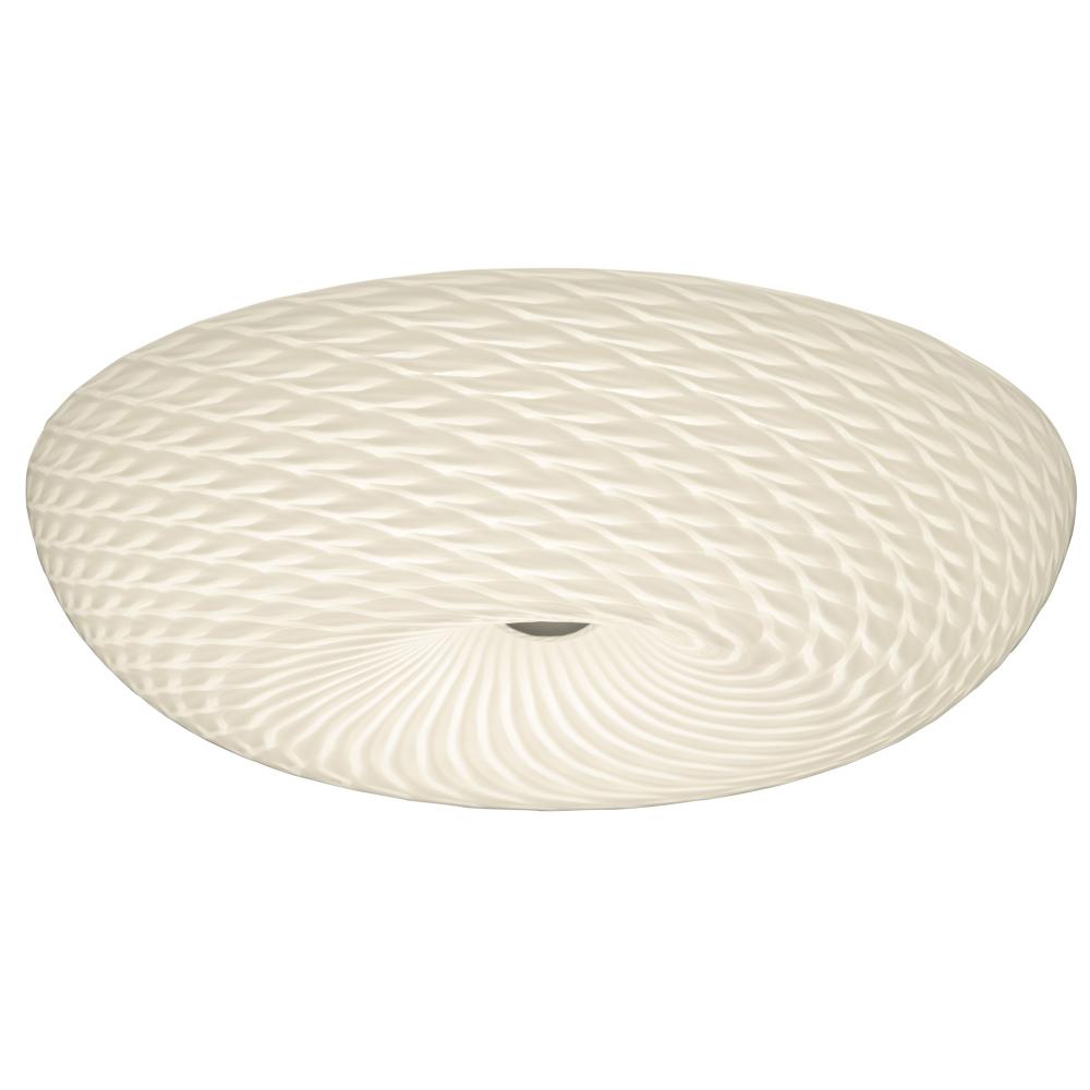 Swirled 3-Lt Large Flush Mount - French Feather