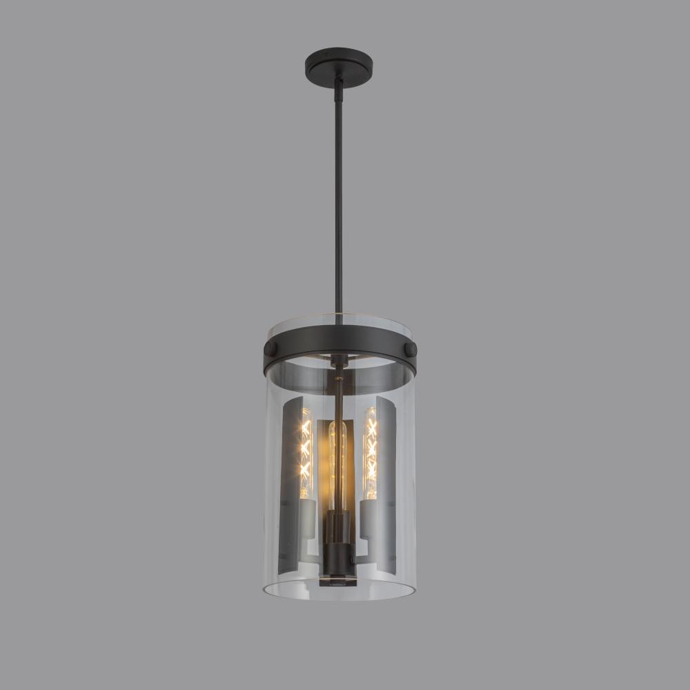 Dahlia 3 Light Pendant, Black