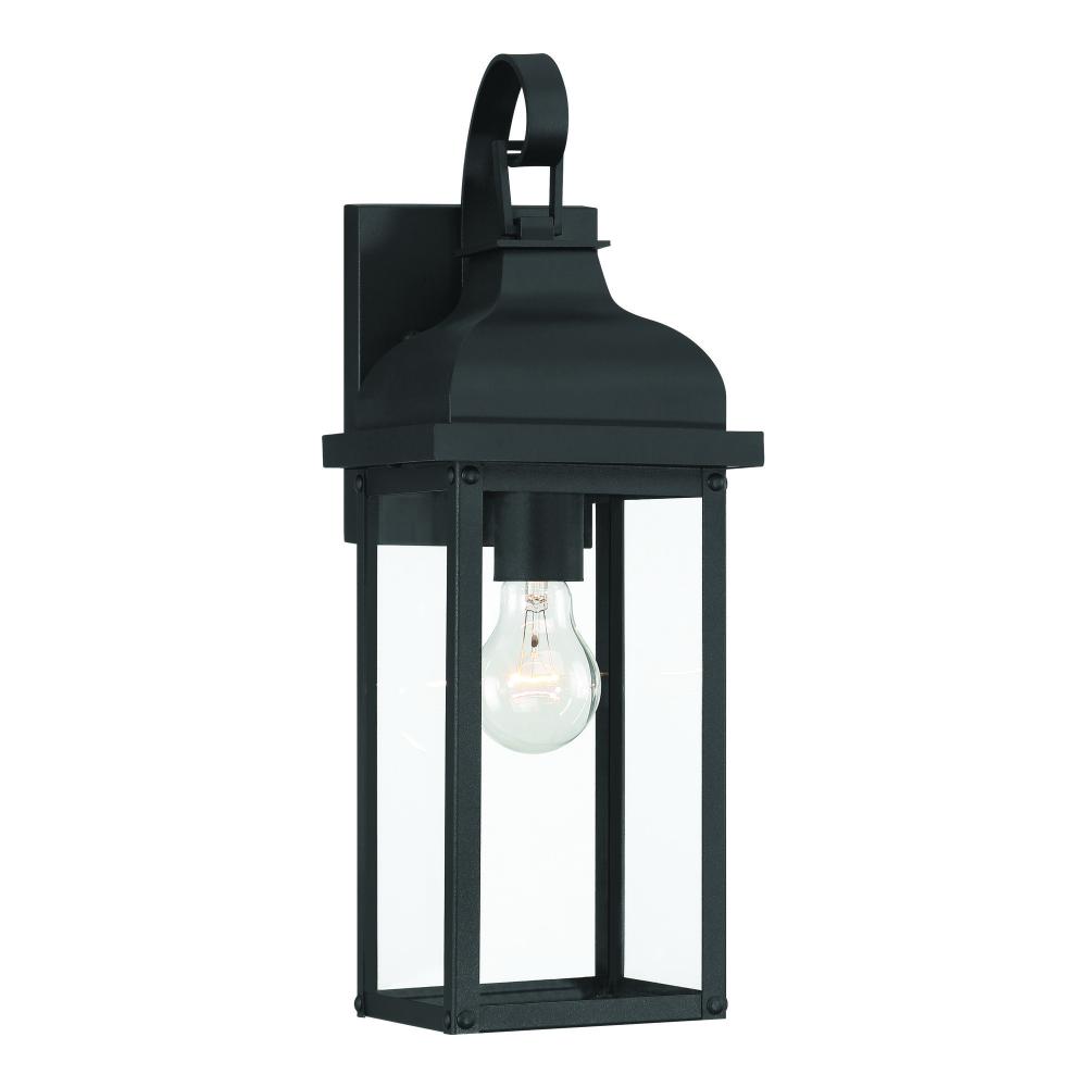 Madrid 1 Light Outdoor Wall Sconce 23.4", Black