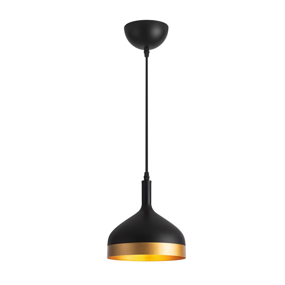 Dash Collection 1-Light Pendant, Black & Gold