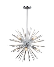 Artcraft AC11443CH - Sunburst  8 Light Chandelier (Chrome)