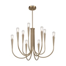 Artcraft AC11929BR - Bronte Collection 9-Light Chandelier Brass