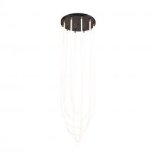 Artcraft AC6812BK - Cascata Collection 5-Light Chandelier Black and Brushed Brass