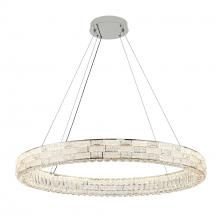 Artcraft AC6923PN - Elegance Integrated LED Chandelier 40", Chrome with Crystal Glassware