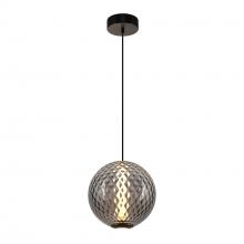 Artcraft AC6940SM - Celeste Integrated LED Pendant 12", Smoke with Diamond Glassware