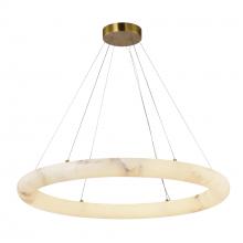 Artcraft AC7470BR - Camila Integrated LED Chandelier, Brushed Brass with White Opal Glassware