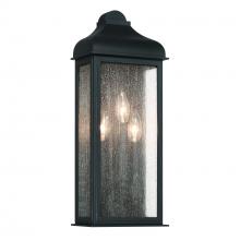 Artcraft AC8187BK - Madrid 3 Light Outdoor Wall Sconce, Black