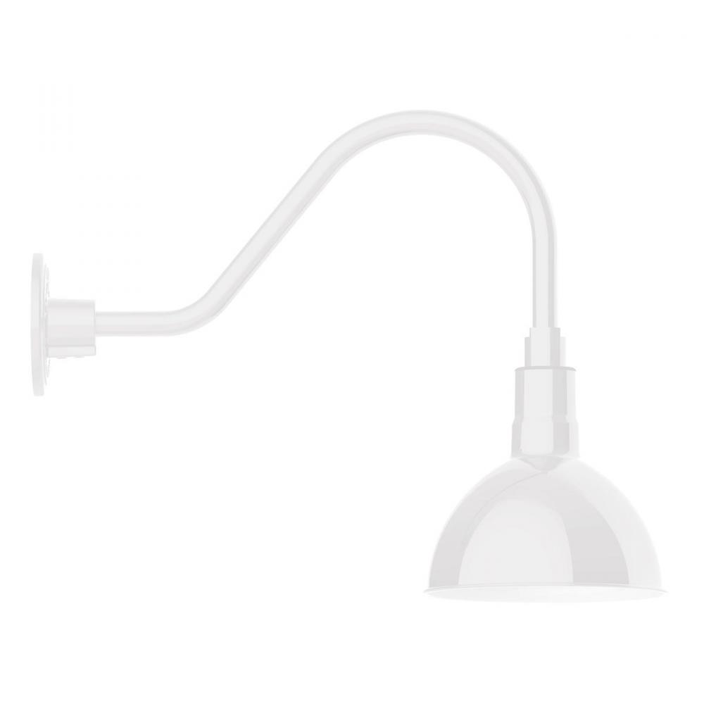 Deep Bowl 8" gooseneck wall light