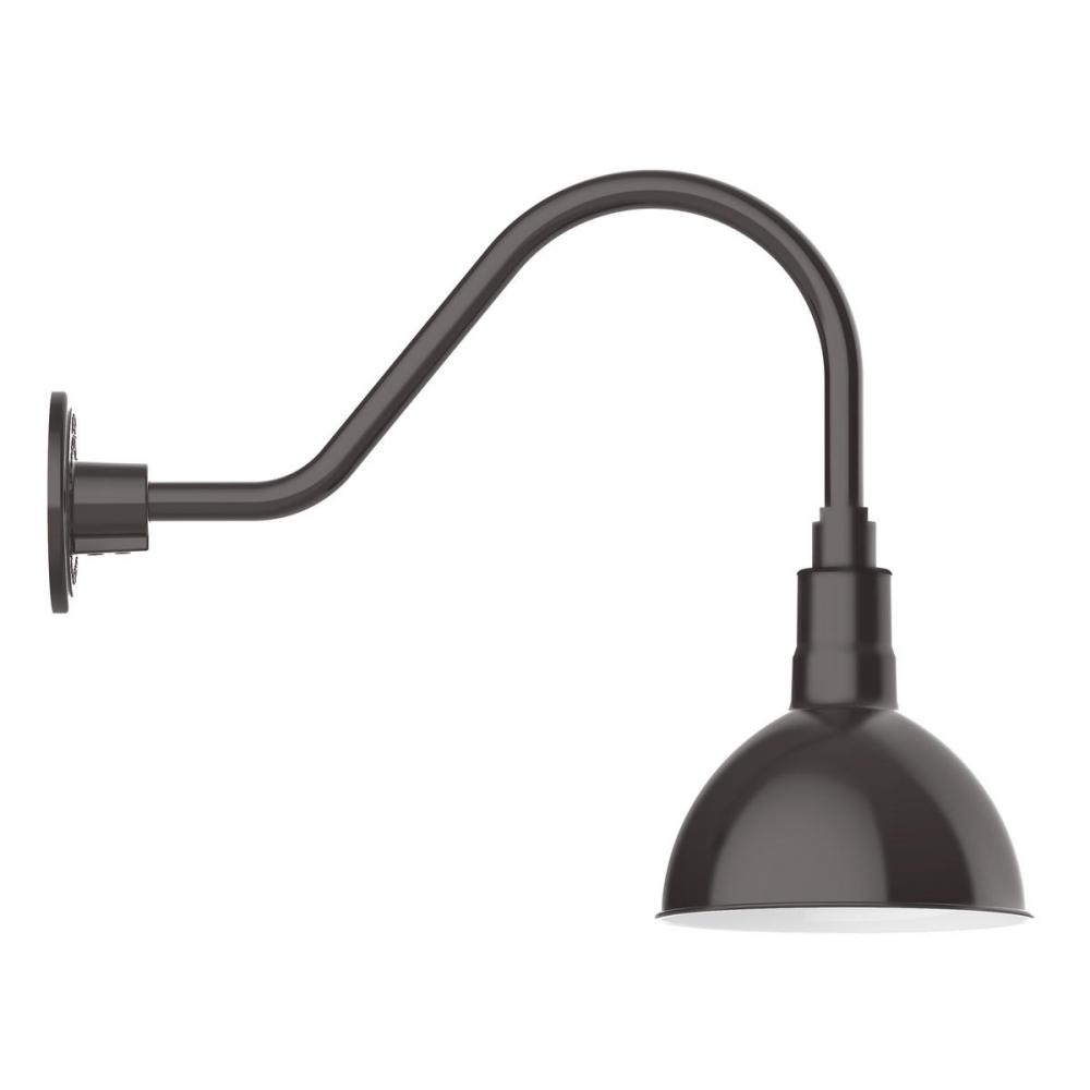 Deep Bowl 8" gooseneck wall light