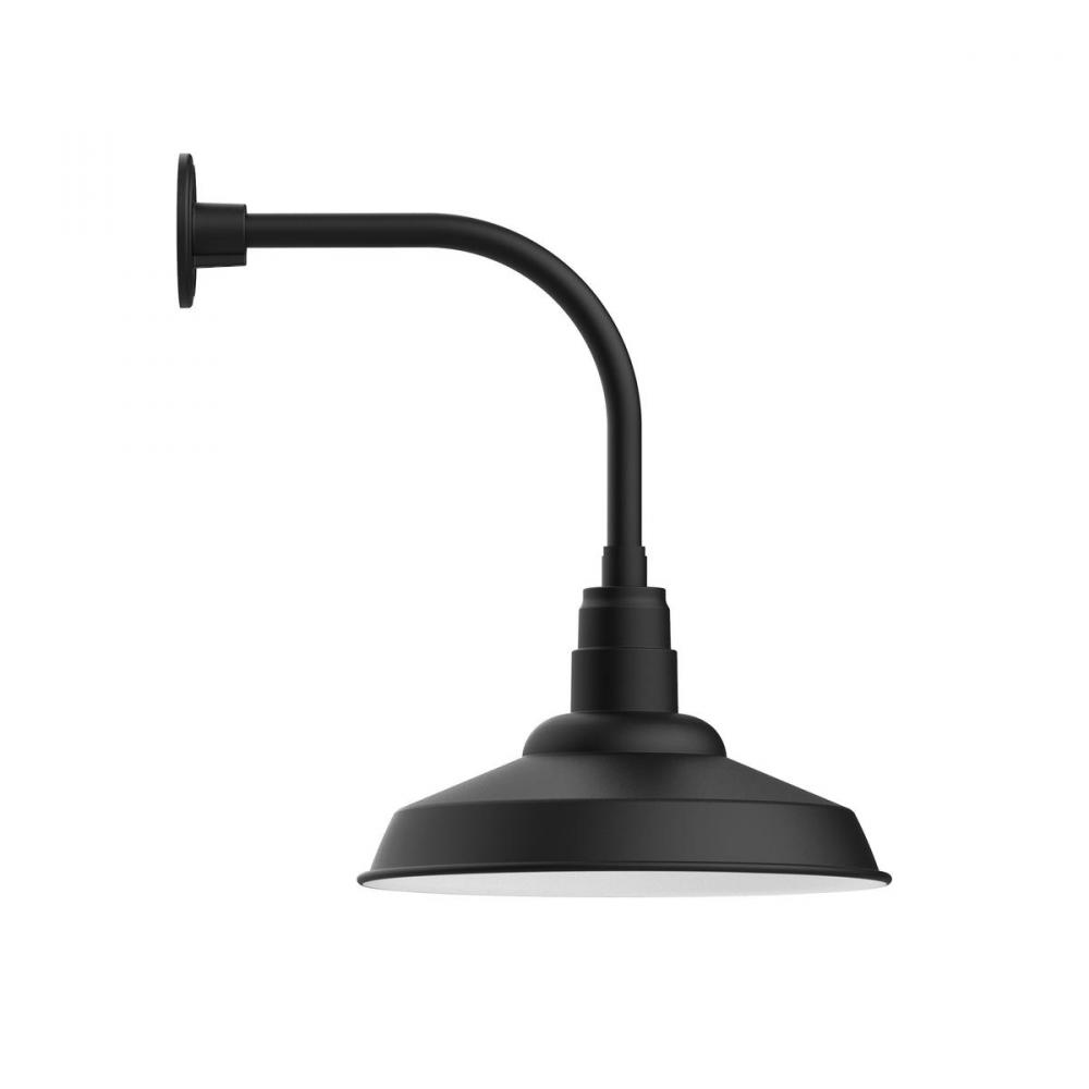 Warehouse 16" Curved Arm wall light