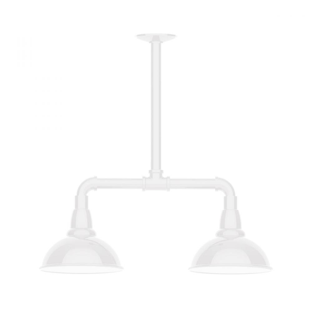 Cafe 8" 2-light Stem Hung Pendant Light