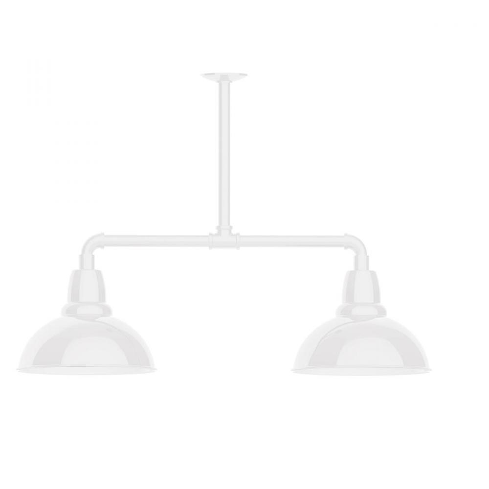 Cafe 12" 2-light Stem Hung Pendant Light