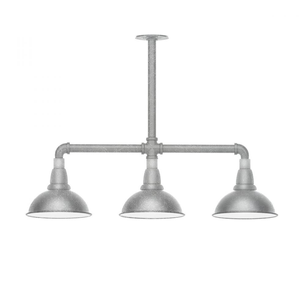 Cafe 8" 3-light Stem Hung Pendant Light