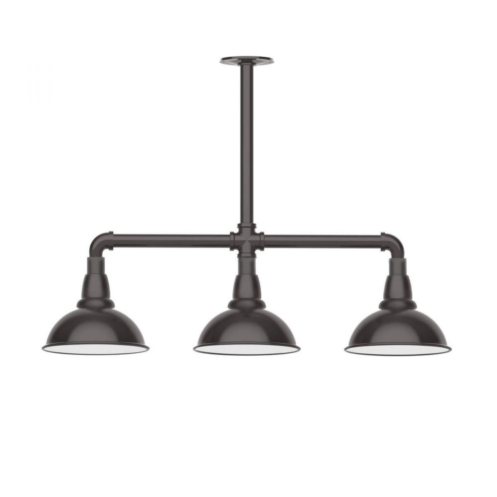 Cafe 8" 3-light Stem Hung Pendant Light