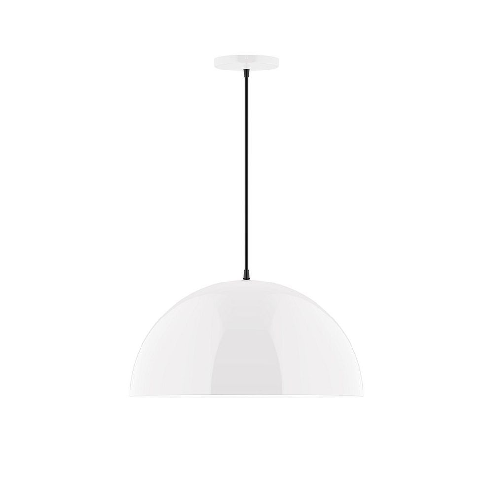 18" Axis Dome LED Pendant, White