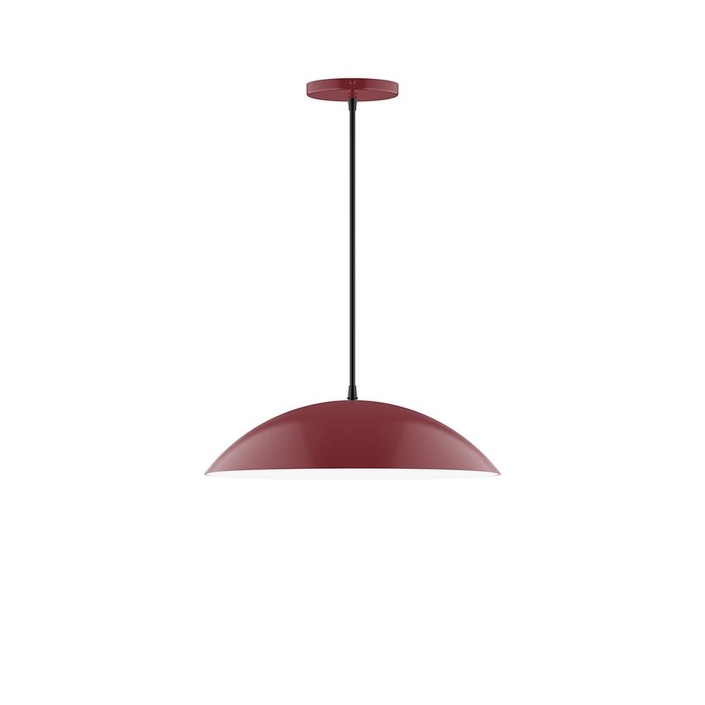 16" Axis Half Dome LED Pendant, Barn Red