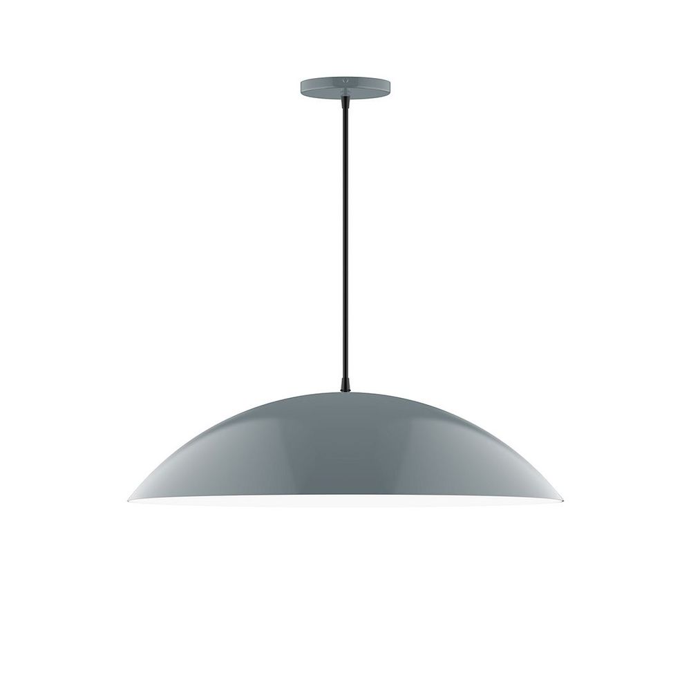 24" Axis Half Dome LED Pendant, Slate Gray