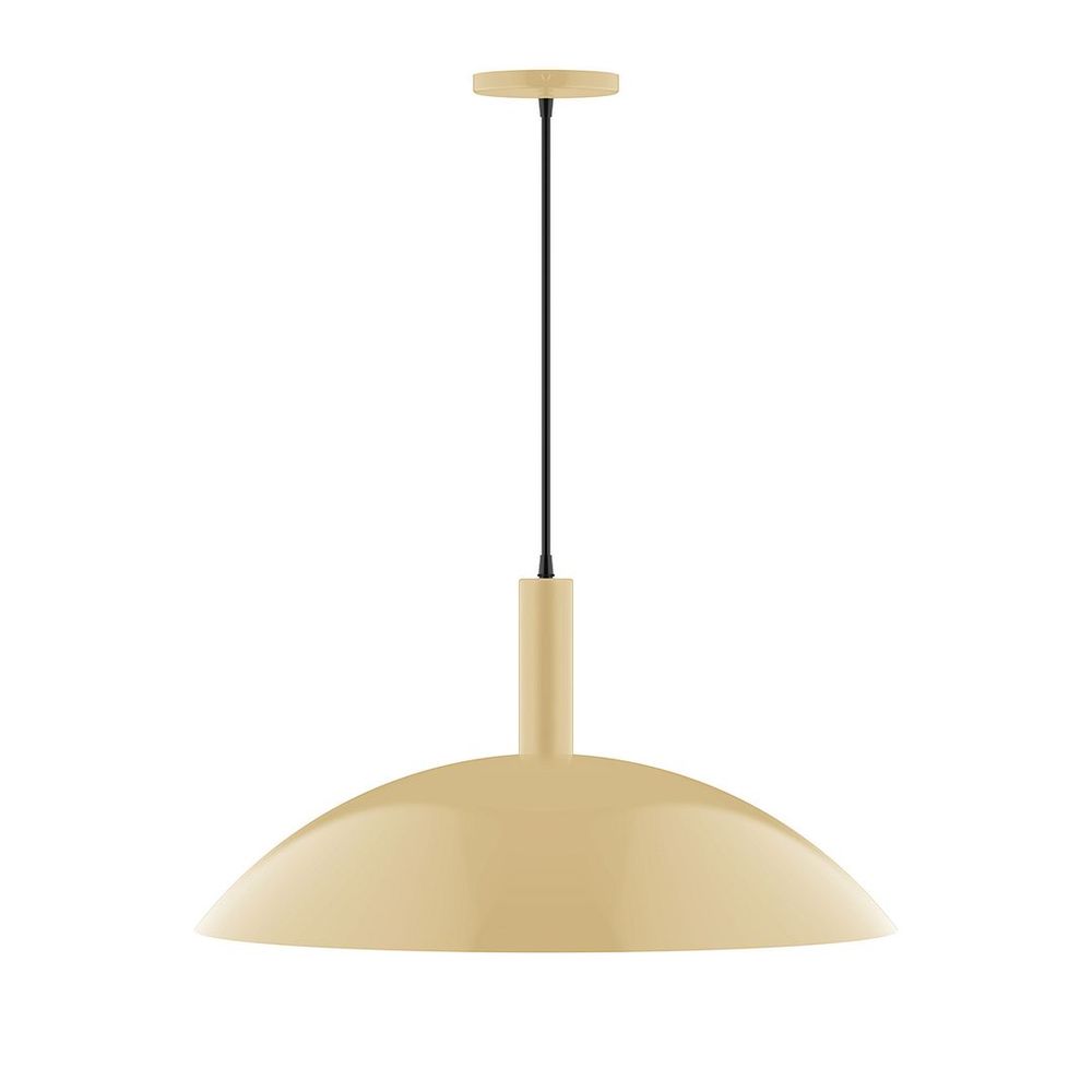 24" Stack Half Dome LED Pendant, Ivory