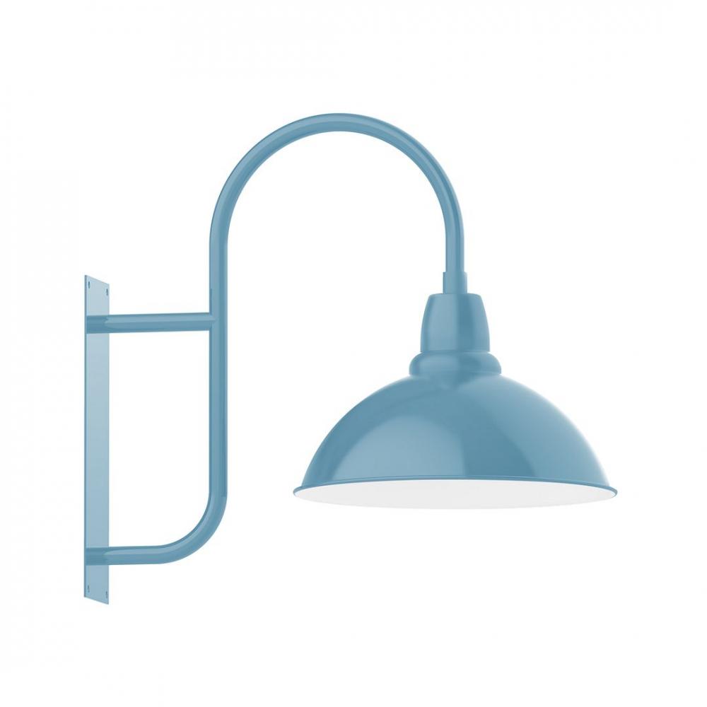 18" Cafe shade, LED Wall Mount light, Light Blue