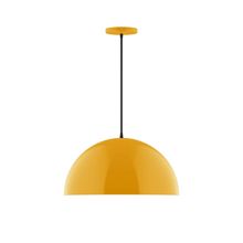 Montclair Light Works PEB433-21-L13 - 18" Axis Dome LED Pendant, Bright Yellow