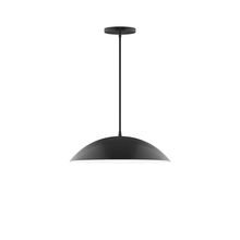 Montclair Light Works PEB438-41-C12-L13 - 16" Axis Half Dome LED Pendant, gray fabric cord with canopy, Black