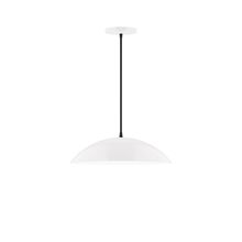 Montclair Light Works PEB438-44-L13 - 16" Axis Half Dome LED Pendant, White