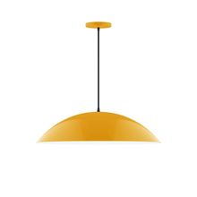 Montclair Light Works PEB439-21-L14 - 24" Axis Half Dome LED Pendant, Bright Yellow