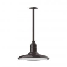 Montclair Light Works STA183-51-H36-L13 - Warehouse 14" LED Pendant, stem mount