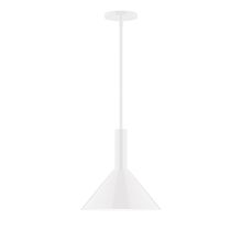 Montclair Light Works STGX466-44-L12 - 12" Stack Cone LED Stem Hung Pendant, White