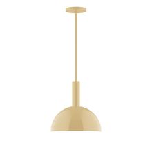 Montclair Light Works STGX471-17-L12 - 12" Stack Dome LED Stem Hung Pendant, Ivory