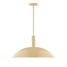 Montclair Light Works STGX477-17-L14 - 24" Stack Half Dome LED Stem Hung Pendant, Ivory