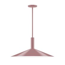 Montclair Light Works STGX478-20-L10 - 24" Stack Shallow Cone LED Stem Hung Pendant, Mauve