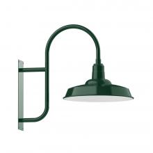 Montclair Light Works WMF185-42-L13 - 18" Warehouse shade, LED Wall Mount light, Forest Green