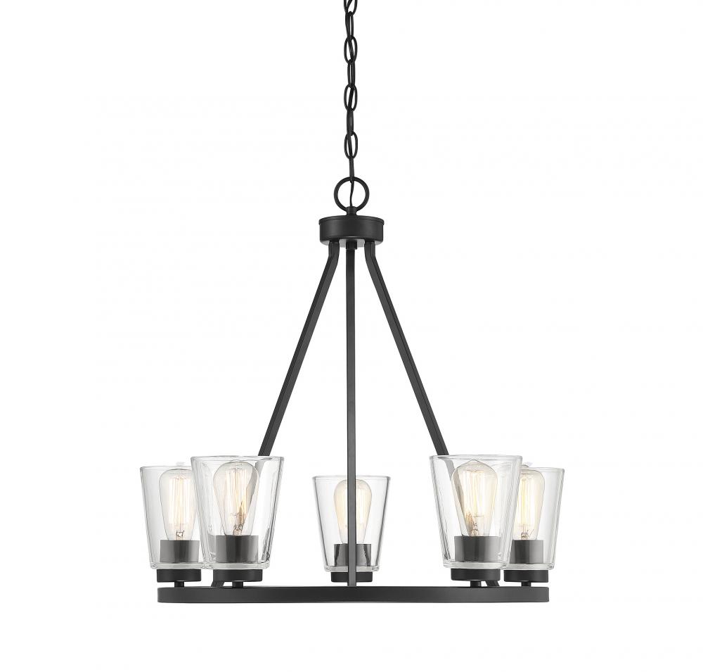 Calhoun 5-Light Chandelier in Matte Black