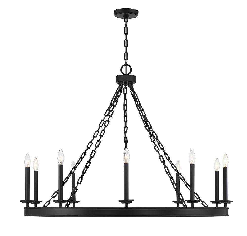 Seville 10-Light Chandelier in Matte Black