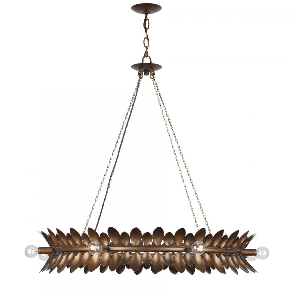 Heiress 8-Light Chandelier in Patinated Bronze by Breegan Jane