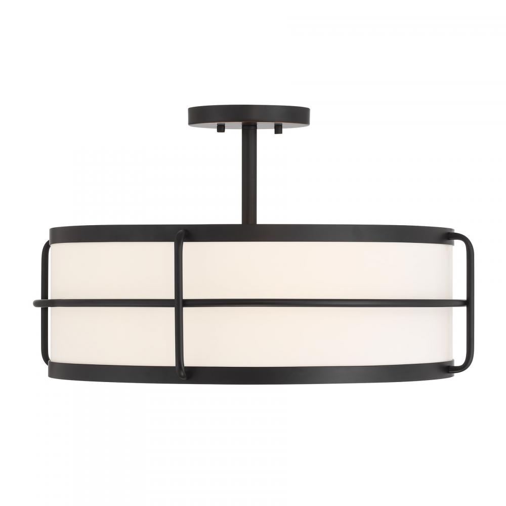 Chauncey 4-Light Ceiling Light in Matte Black